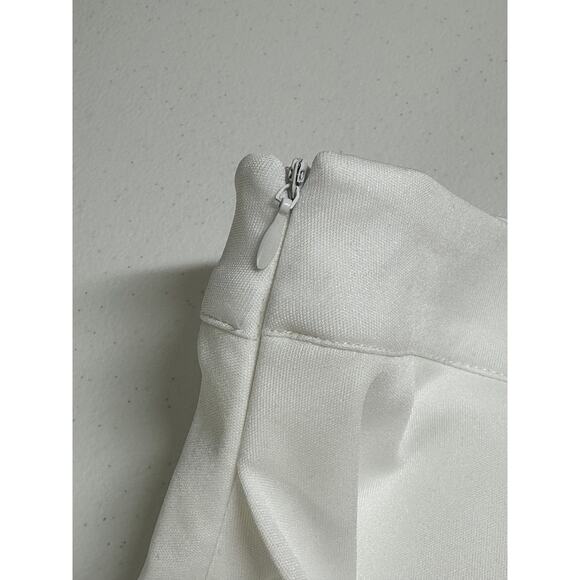 CBR Pants Womens Large White‎ Sheer Thin Cotton Blend Side Zip Minimalist Casual - Picture 4 of 13